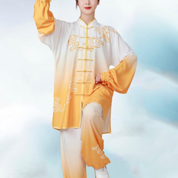 2025新款春秋八段锦服装女式武术太极服套装男款太极拳练功服