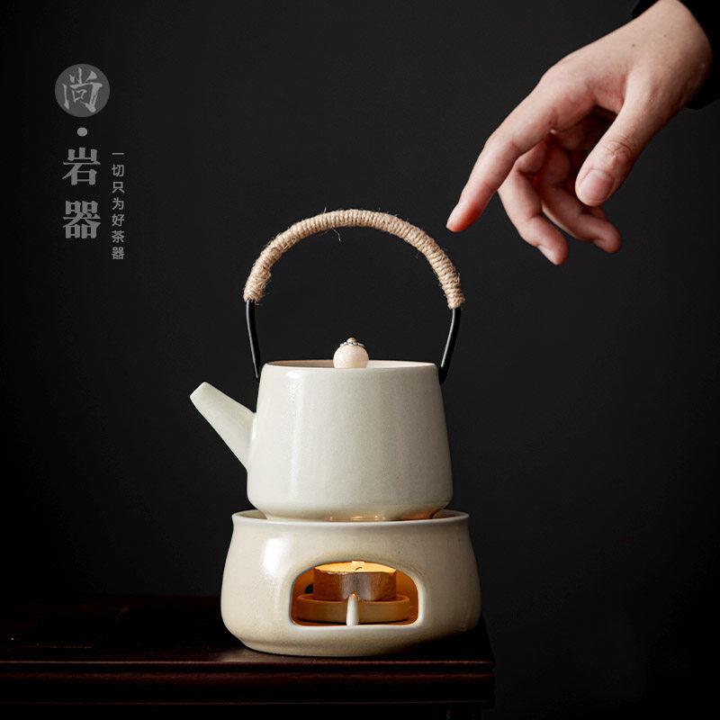 蜡烛加热温茶器功夫茶具配件加热茶壶底座家用陶瓷保温小茶炉套装