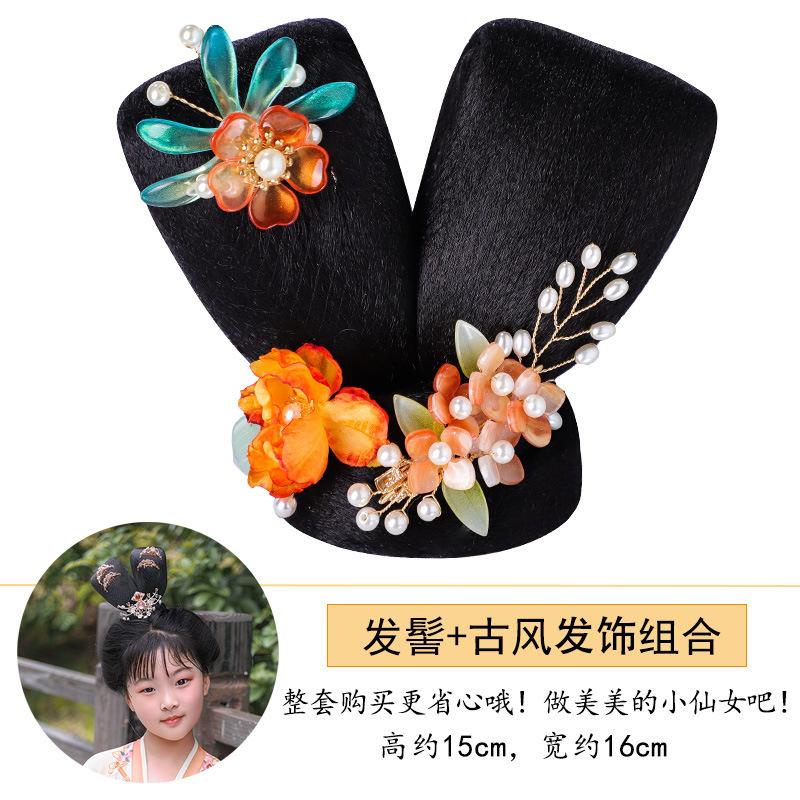 儿童古装宝宝汉服日常整顶假发