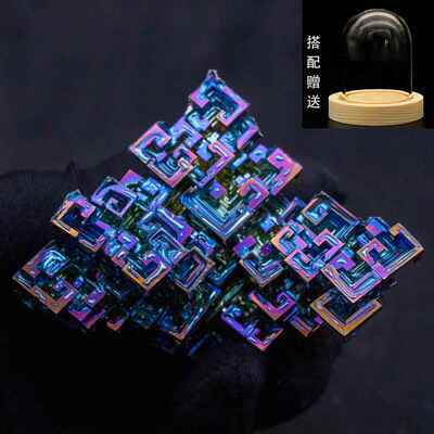 高档铋晶体金属结晶化学素收藏矿意石元标新本原石创礼物全饰品摆