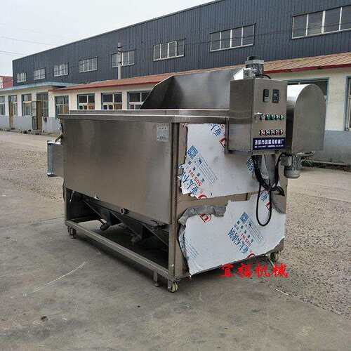 豆泡油炸机油泡油炸锅豆干油炸生产线宜福豆制品油炸设备