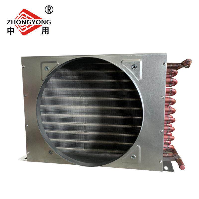 厂家供应现货充填翅片式冷凝器冰柜冷柜冷凝器铜管铝翅片冷凝器