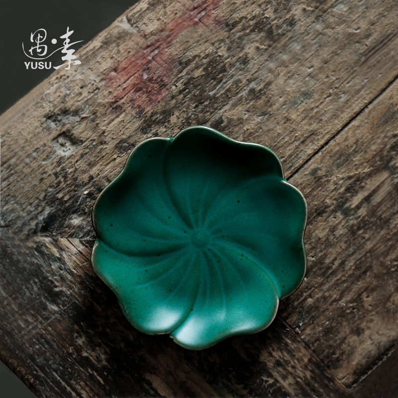 遇素 中式窑变陶瓷杯垫 功夫茶具茶杯隔热垫家用茶道零配杯托茶托