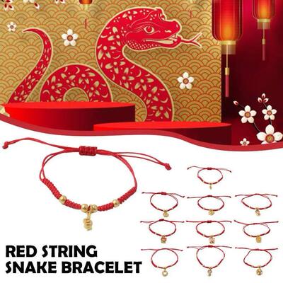 2025 Snake Year Lucky Red Rope Bracelet Chinese Style Snake