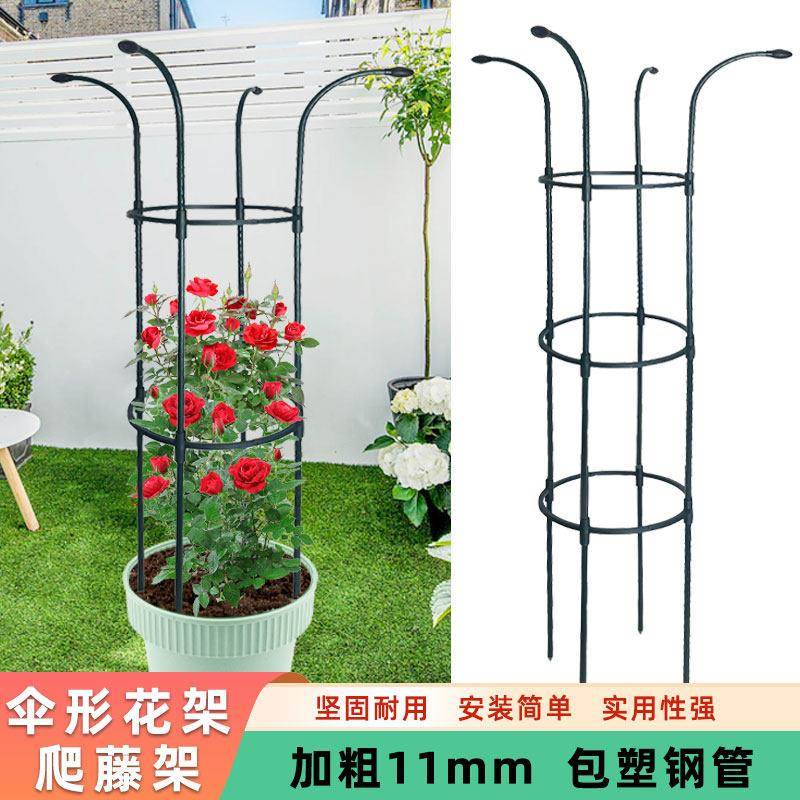 园艺爬藤月季花架花伞型插接式莲花攀爬支架爬藤架多层植物固定