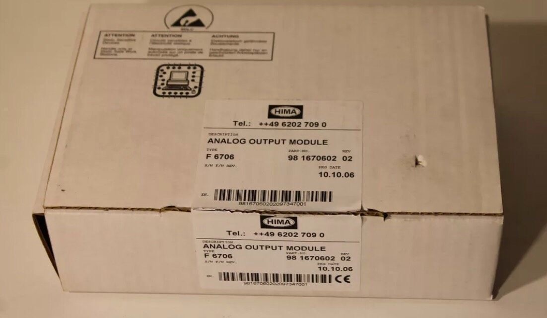 HIMA F6706模拟输出模块新款