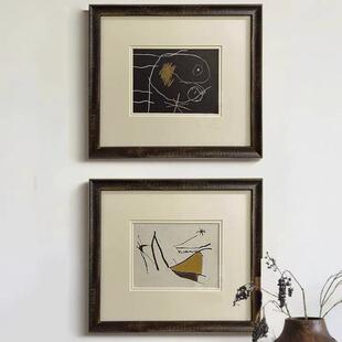 胡安米罗代简约抽艺术装饰画中古室风现卧玄关壁画客厅EFT象沙发