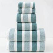 towel set Shower cotton Towels Bathroom bath Hand 6pc Large