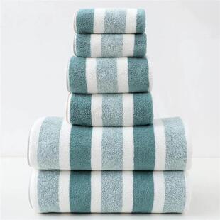 towel set Shower cotton Towels Bathroom bath Hand 6pc Large