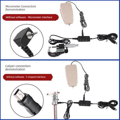广陆USBRS232口模拟键盘数据采集器卡尺千分尺高度尺连接电脑传输