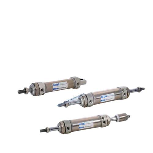 亚德客不锈钢复动型迷你气缸平尾型笔形气缸附磁石MF20X15-S-U-TC