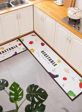 pvc厨房地垫防滑防油可擦免洗防水耐脏入户门口脚垫家用皮革地毯