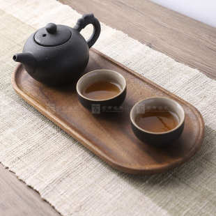 厂家供应中式 茶盘餐厅摆盘批发 椭圆南美胡桃木托盘 居家实木果盘