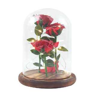 Lamp Landscape Bedroom Day Valentines Rose Simulation Mini