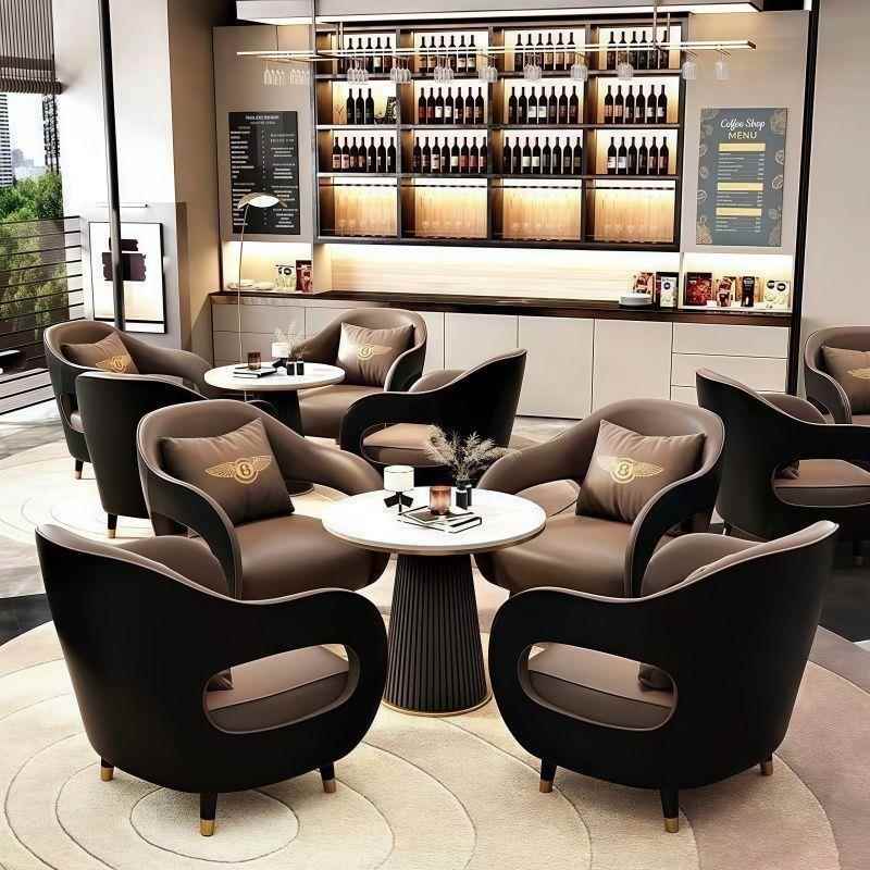 轻奢现代售楼处洽谈桌椅会客区休闲沙发圆桌组合商务贵宾接待沙发