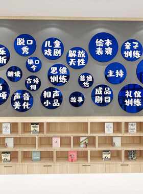 播音主持表演班级背景墙贴纸画少儿口才教室兴趣培养墙上装饰墙贴