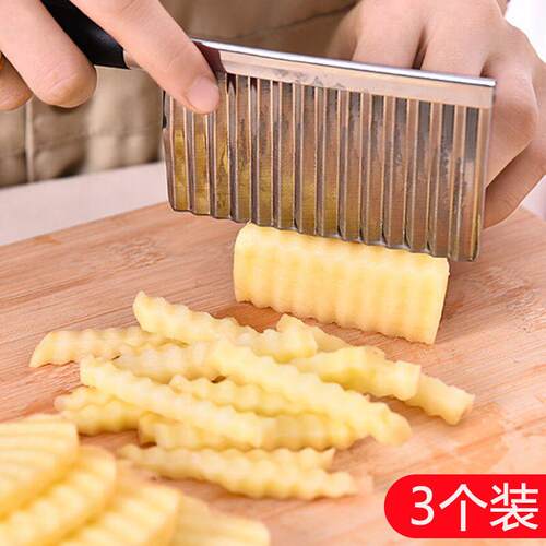 切洋芋波浪刀狼牙土豆刀波纹厨房家用切菜神器花式切条器薯条专用