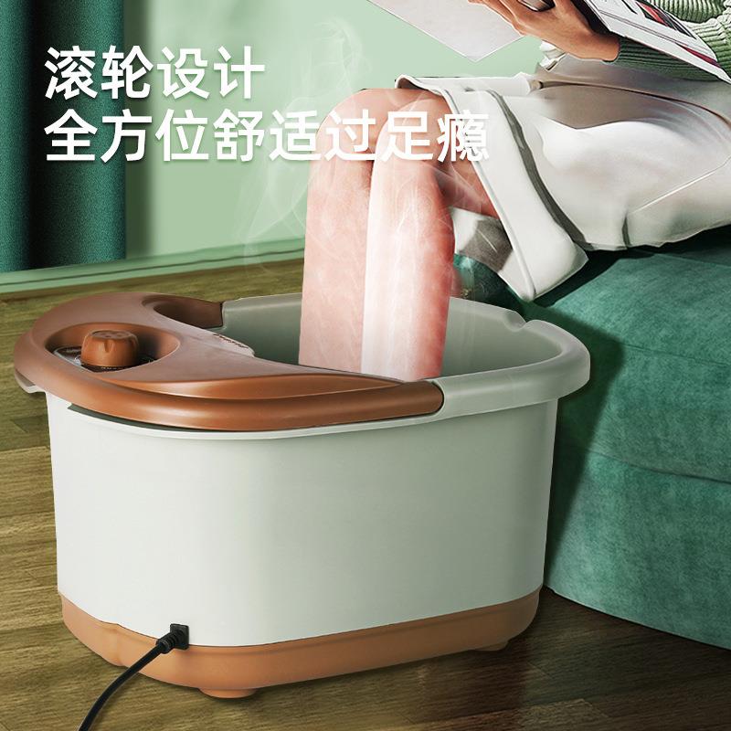 足浴盆家用泡脚桶电动加热自动恒温按摩冬季足疗泡脚盆洗脚盆跨境