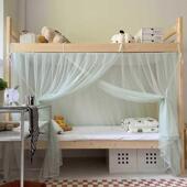 头学生宿2源02床5新款 蚊帐上下铺加舍密寝室单人床F968J777家用老