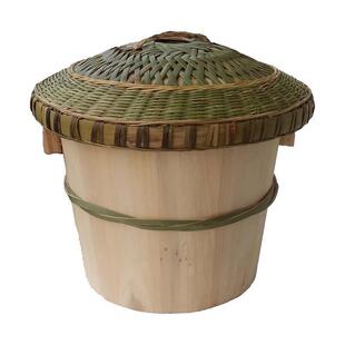 F^【农村手工】香椿树蒸饭木桶煮饭木桶饭木甑子蒸子家用大小号杉