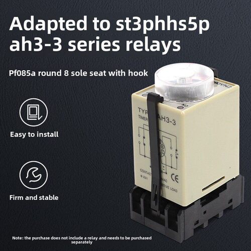 继电器底座Pf-085A与挂钩匹配St3P Hhs5P Ah2/3 C61F-Gp圆八脚