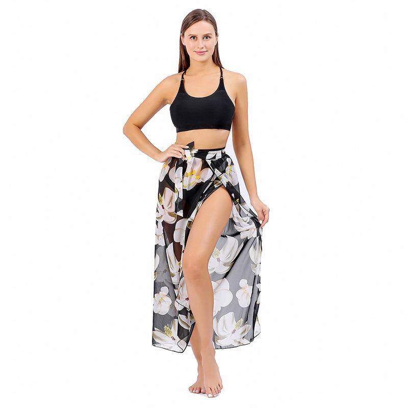 Large size beach dress leopard print beach style bikini top