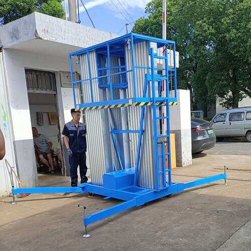 铝合金三柱提升机升降机货梯车间导轨式平台微型电动