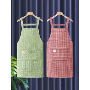 2023新款围裙夏季厨房家用网红餐饮专用洋气做饭饭单夏天工作服女