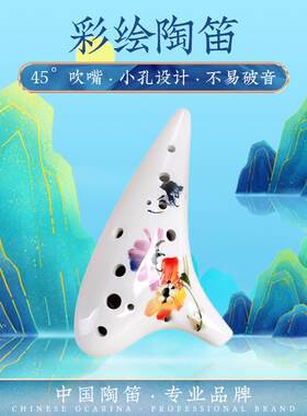 陶笛12孔Ac键初学者入门教科书绘12孔陶笛中音C键专业性能