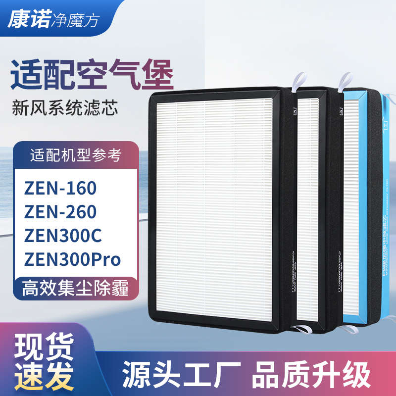 适配AIRBURG空气堡滤芯ZEN300C/ZEN300Pro/160/260/360新风过滤网