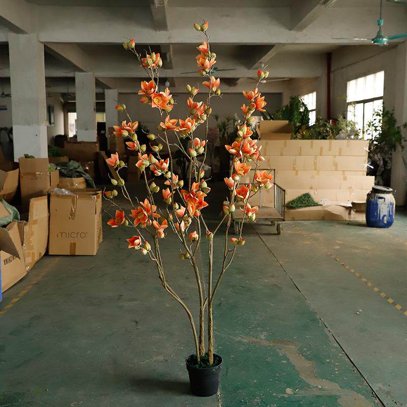 仿真木棉花假花树酒店商场办公室造景仿真绿植落地盆栽装饰假植物