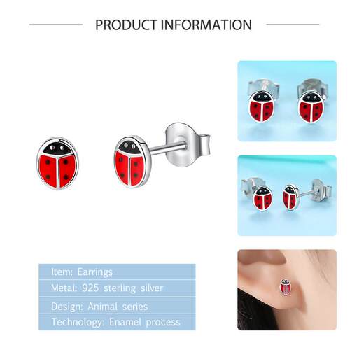 ELESHE Fashion 925 Sterling Silver Earrings Children Jewelry