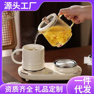 养生壶陶瓷一体双底座全套煮茶器可调温家用办公室小型花茶养生壶