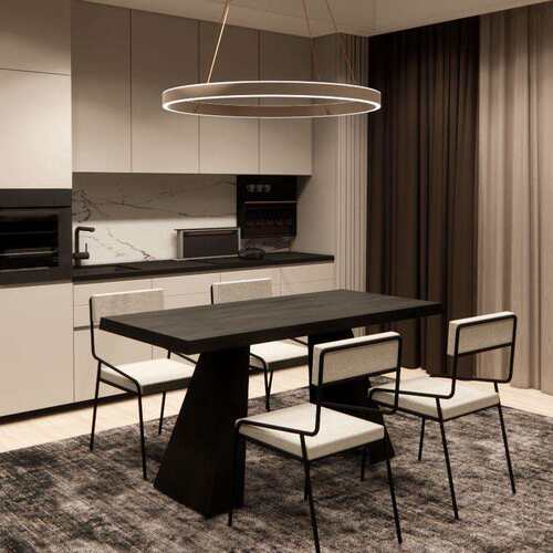 简选客约实木餐桌家用小户型长方形原木桌椅组合厅吃饭严大wyy202