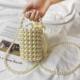 珍珠圆桶包水桶包手工成品包单肩包手提包斜挎包编织自制礼物
