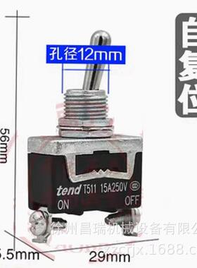 徐工随车吊高空作业车T511自锁15A纽子开关TEND程机械配件2脚2挡