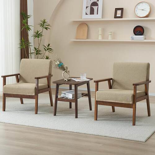 A9L单人沙发椅阳台休闲椅酒店民宿客厅实木简约懒人接待洽谈桌椅