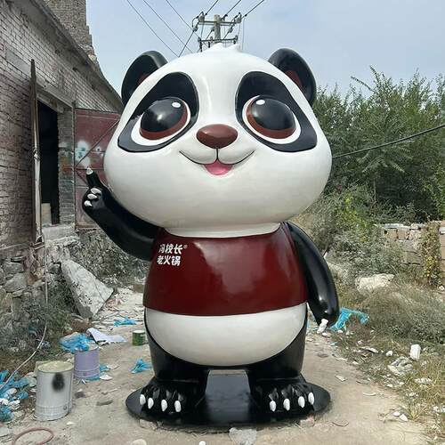 玻璃钢卡通吉祥物雕塑定制企业IP形象摆件商场门头打卡拍照装饰品