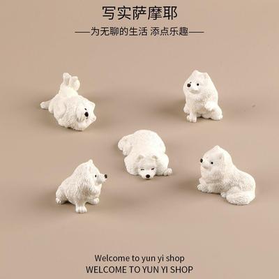 我那调皮又可爱的小狗狗摆件！ 一只只萨摩耶小小狗狗公仔玩偶
