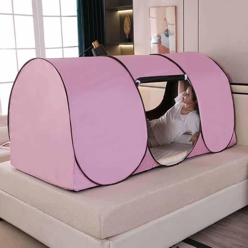 免安装蚊帐保暖强遮光学生宿舍上下铺床帘便携式户外遮阳可折叠式