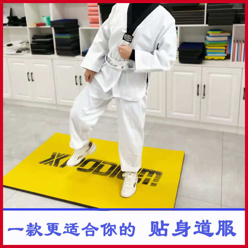 柔道服加厚标准棉柔蓝白色比赛衣跆拳道服中国式摔跤衣空手道服