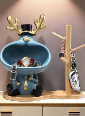 钥匙收纳摆件入户玄关现代轻奢鞋柜家居桌面装饰品客厅乔迁礼物
