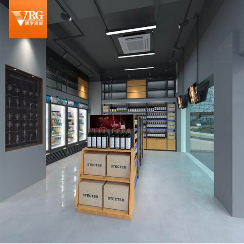 795新款酒购玖烟酒柜烟酒展示柜多功能用单示面靠墙超市红商货架