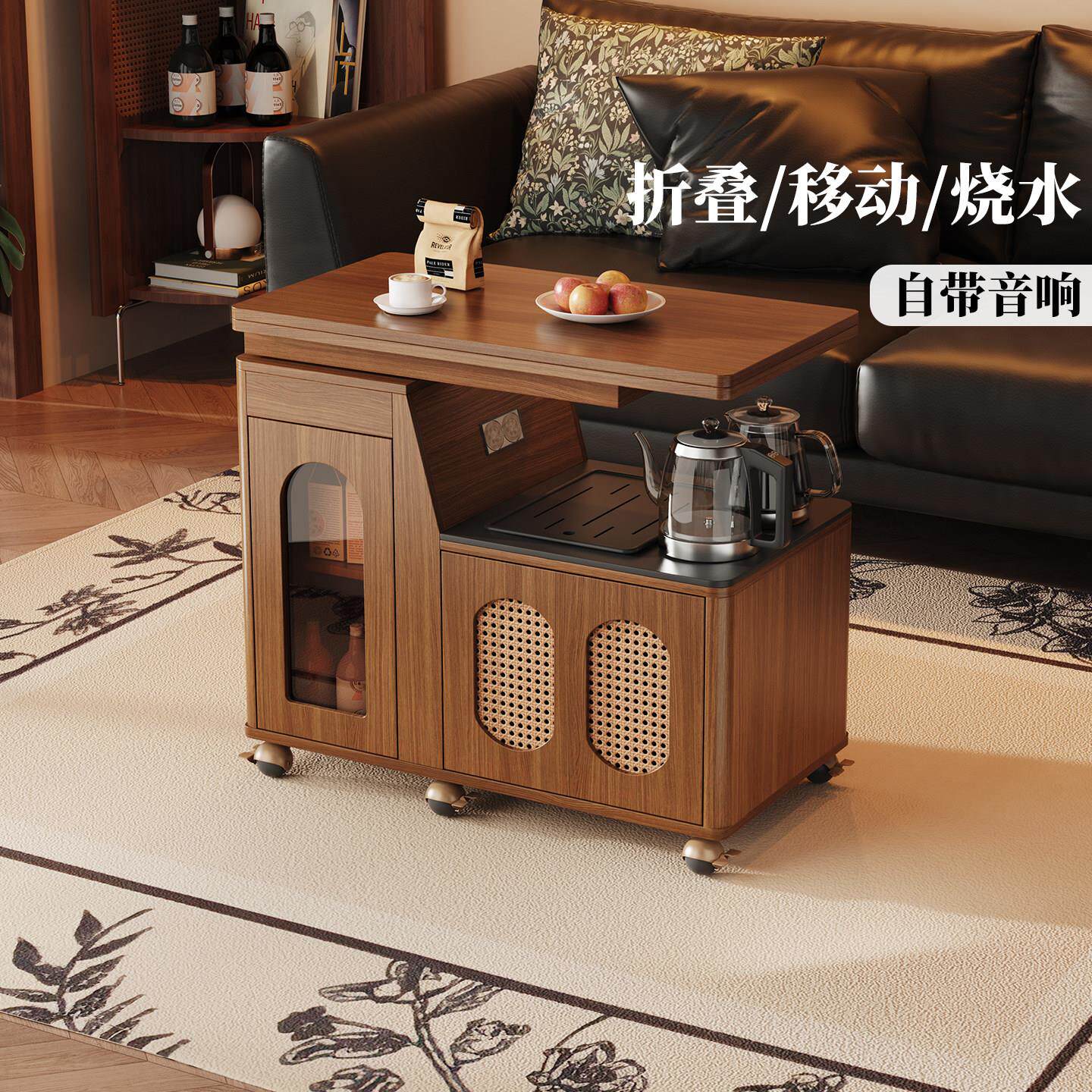 可移动茶几客厅家用2026新款高级感茶台茶桌阳台边几茶车沙发边柜图片