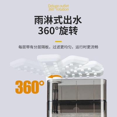 酷鱼乌龟过滤器鱼缸三合一低水位循环泵滴流滤水盒吸粪便龟缸专用