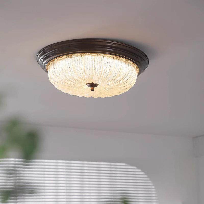 美式卧室吸顶灯复古乡村主卧书房灯具中古水晶LED灯饰复古风