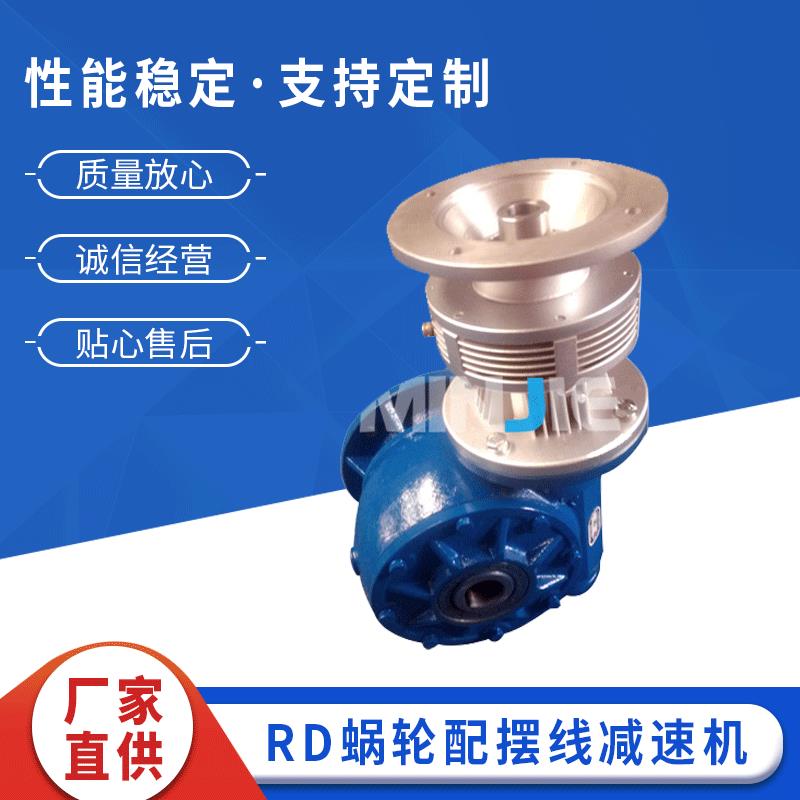 RD蜗轮配摆线减速机微型带连接法兰双级立式摆线针轮减速机90B5