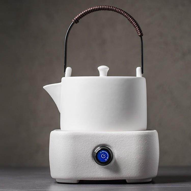 电陶炉煮茶套装家用煮茶壶煮茶炉煮茶器陶瓷茶炉白陶茶壶泡茶小型