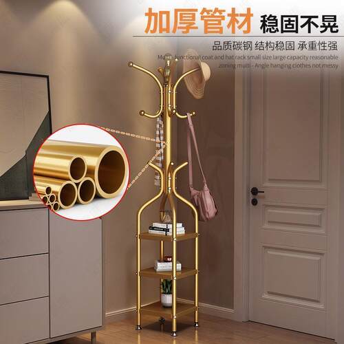 Big coat rack stand clothes holder hat hanger wooden cloth
