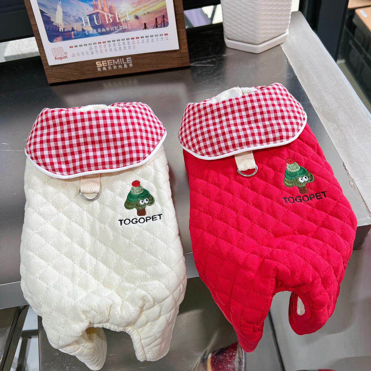 新款宠物衣服泰迪比熊吉娃娃小狗狗秋冬加厚保暖四脚衣服可牵引AI